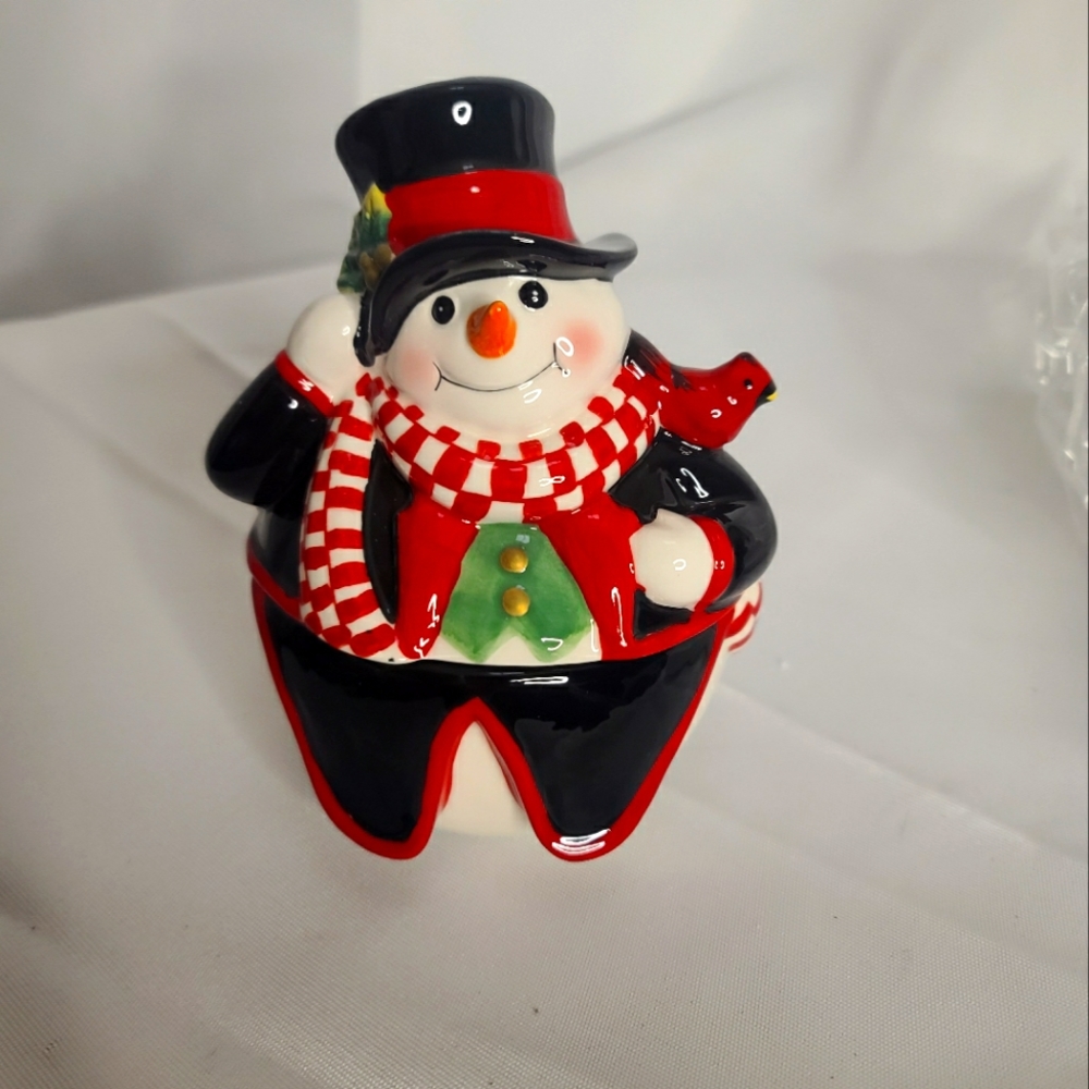 Fitz and Floyd Holiday Holly Jolly Snowman